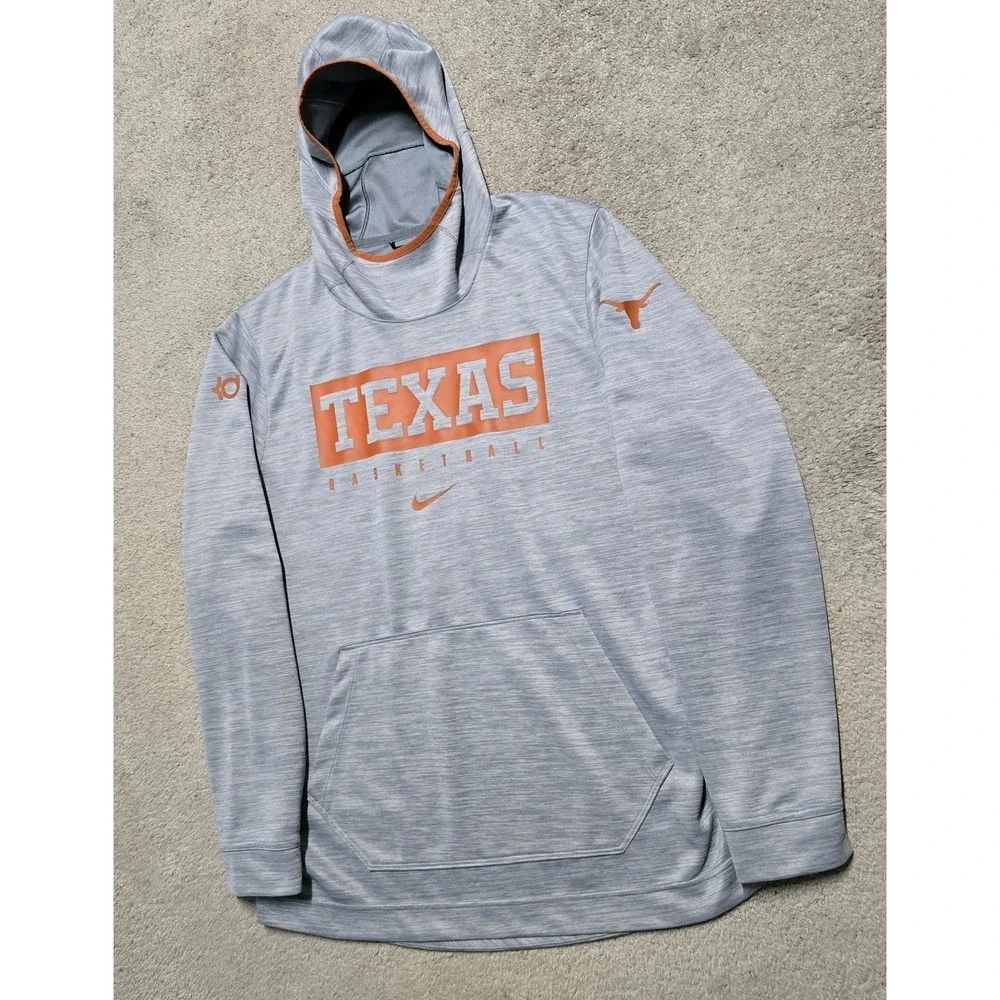 Texas Longhorns Hoodie Mens XL Gray Nike KD Shooter Performance‎ Dri-Fit